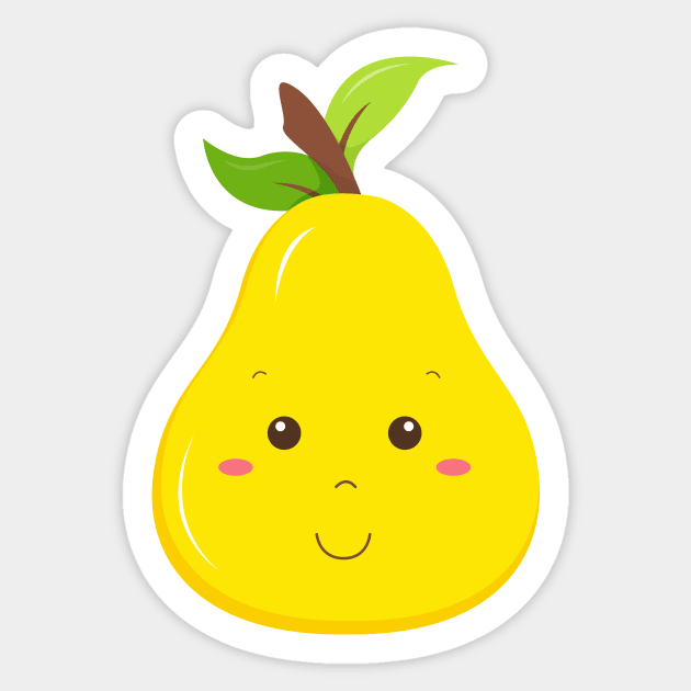 Pear Sticker by samshirts